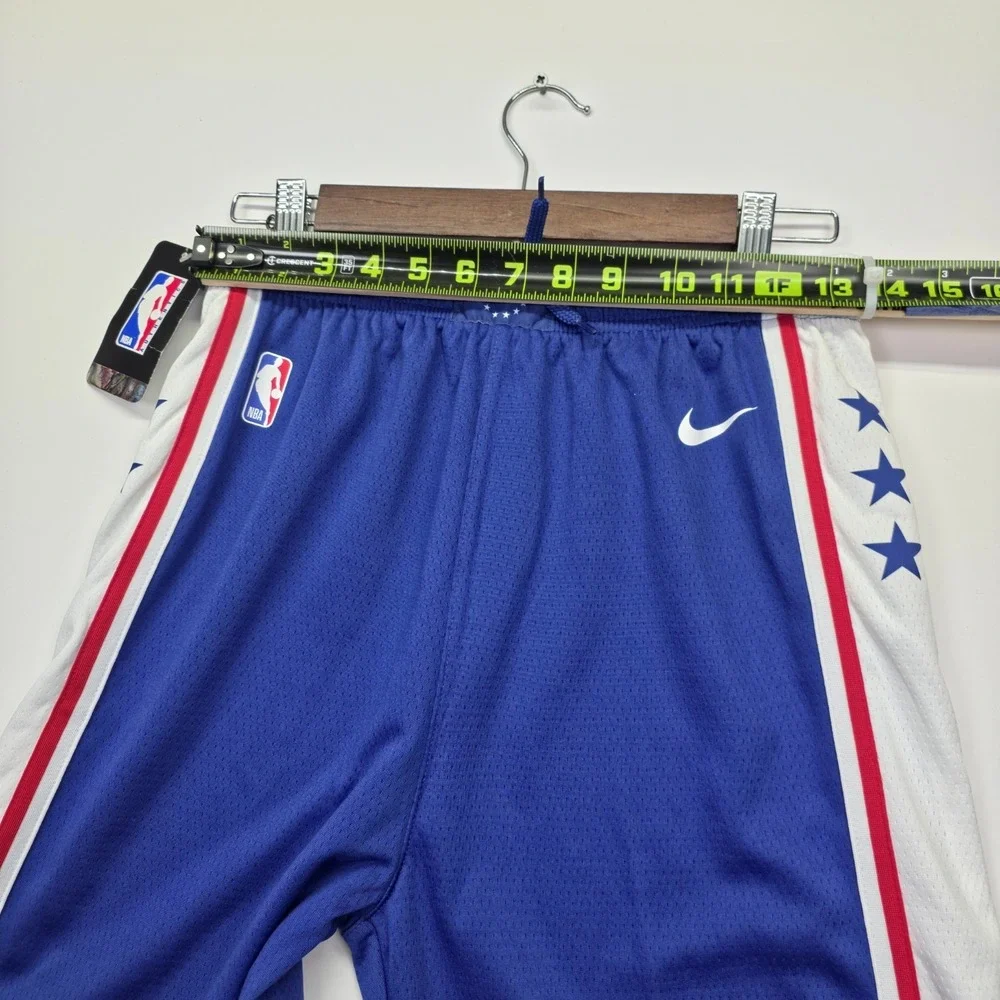 Nike‎ Philadelphia 76ers Youth Shorts Size L 14/16 NBA Blue Basketball New 9Z2B7